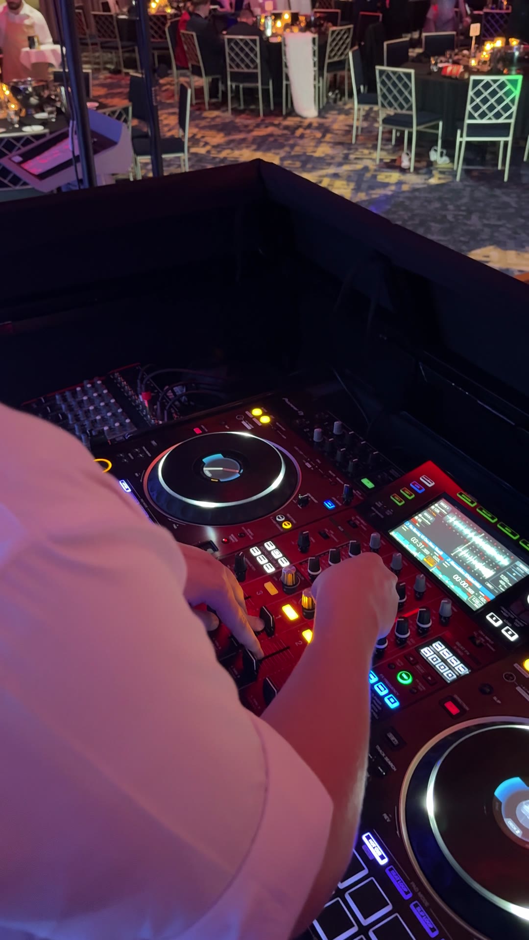 XDJ-XZ in the booth · ballroom